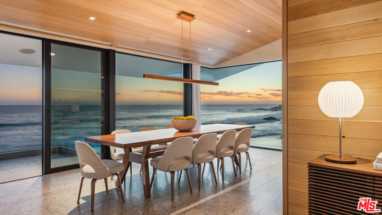 31388 Broad Beach Road Malibu, CA 90265 - Photo 68 of 74 a view of a dining room with furniture window and outside view