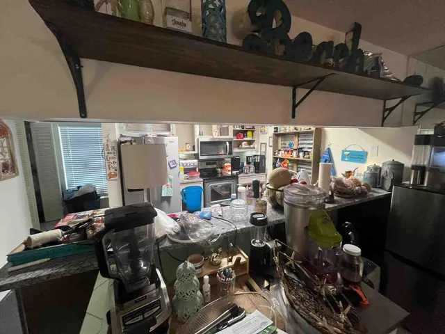 a room with gym equipment