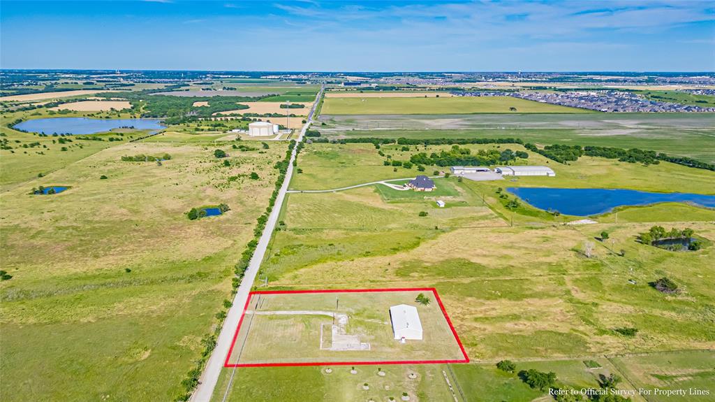 16634 Celina Road Celina, TX 75009 - Photo 7 of 22 Aerial view of property's location with a nearby body of water and property boundaries highlighted