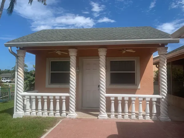 a view of front door of house