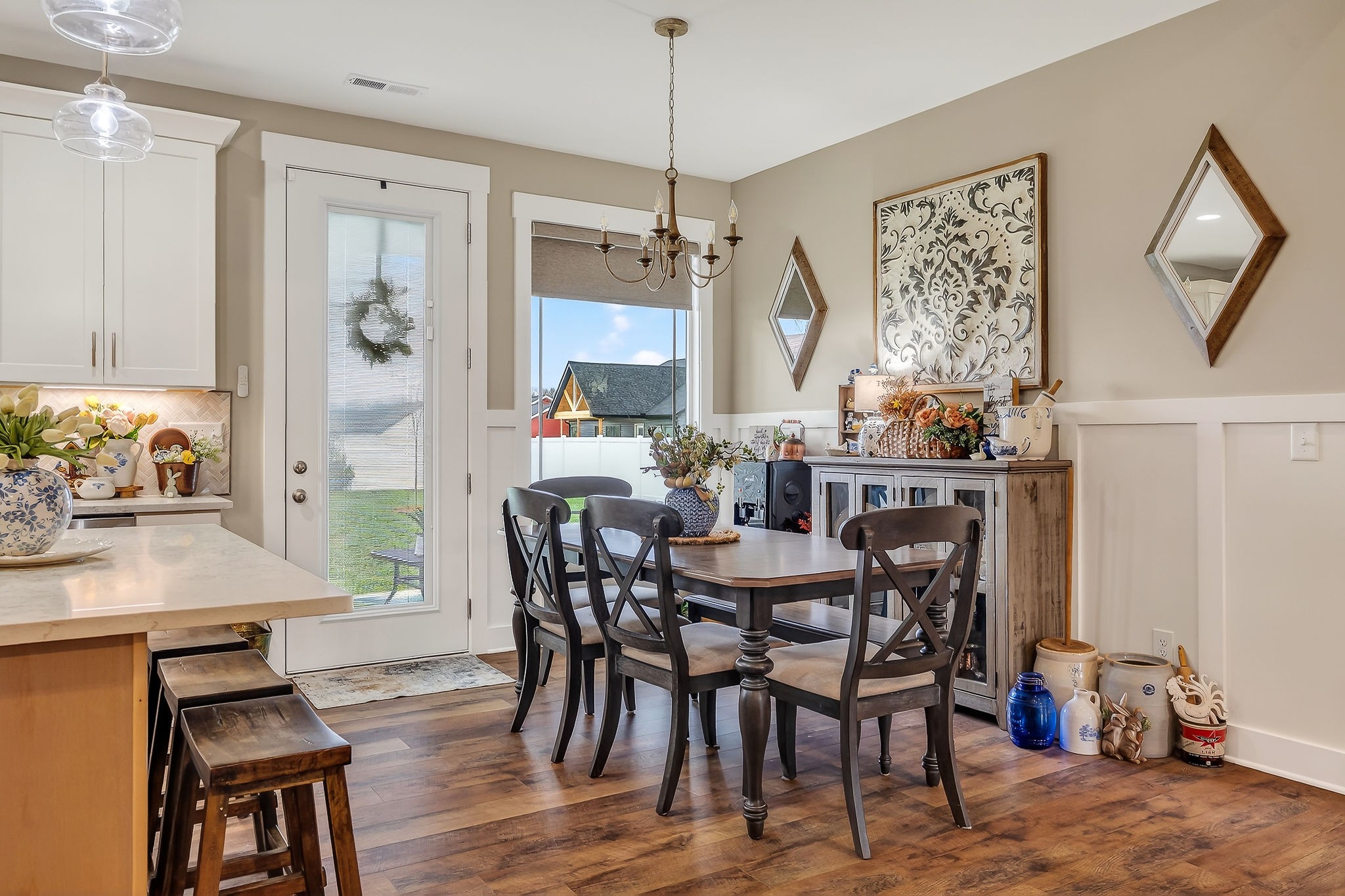 1073 Arch Cope Road Morrison, TN 37357 - Photo 11 of 42 a view of a dining room with furniture window and wooden floor