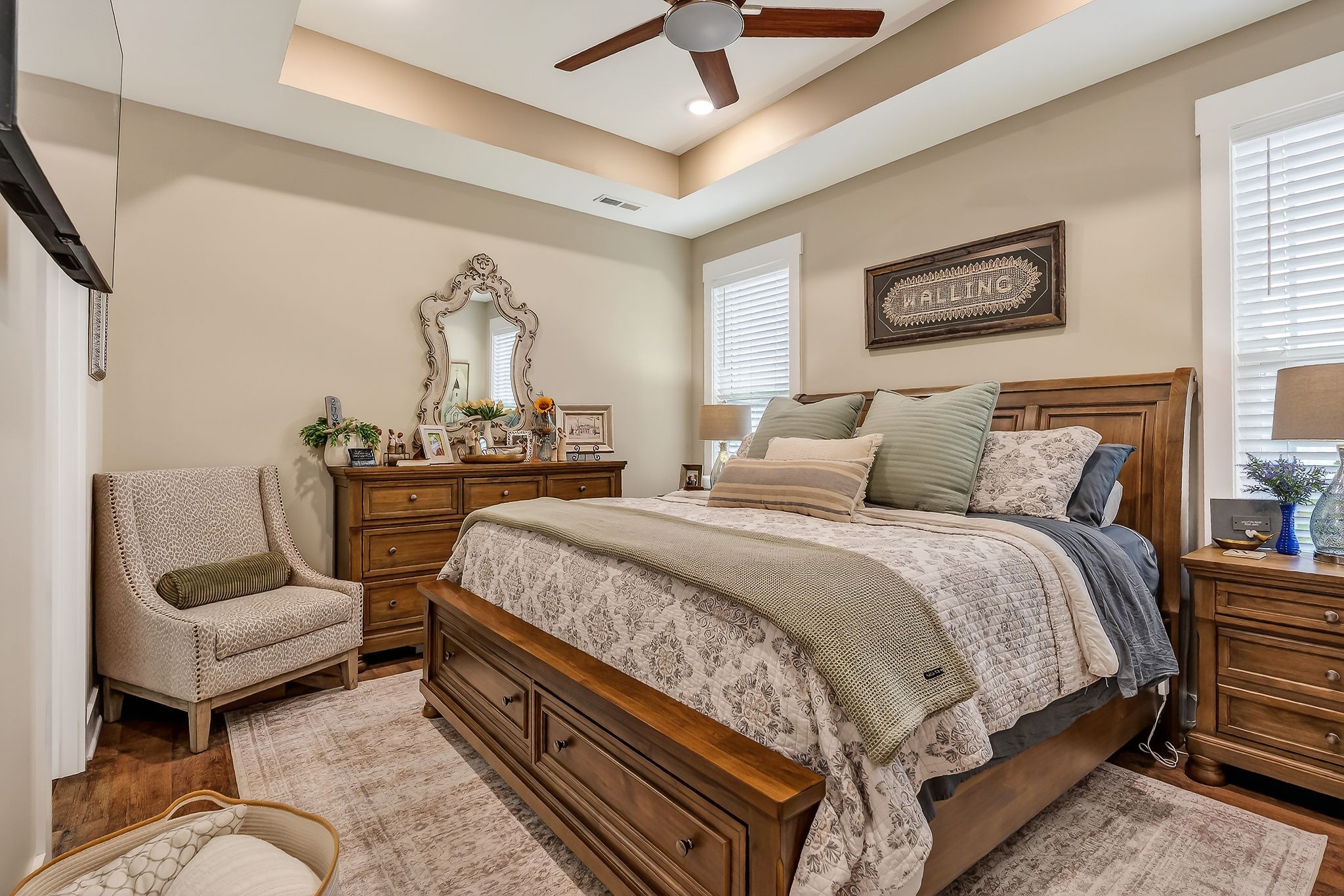 1073 Arch Cope Road Morrison, TN 37357 - Photo 14 of 42 a spacious bedroom with a bed and couch