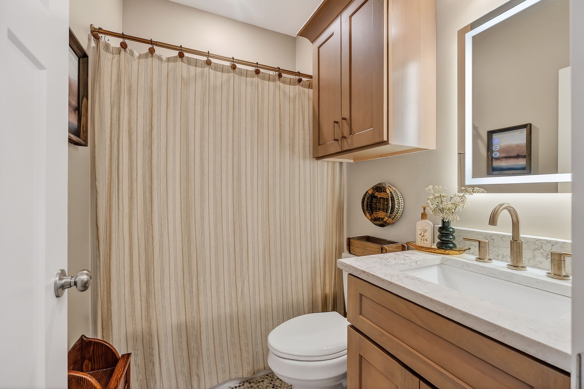 1073 Arch Cope Road Morrison, TN 37357 - Photo 24 of 42 a bathroom with a granite countertop sink toilet and shower