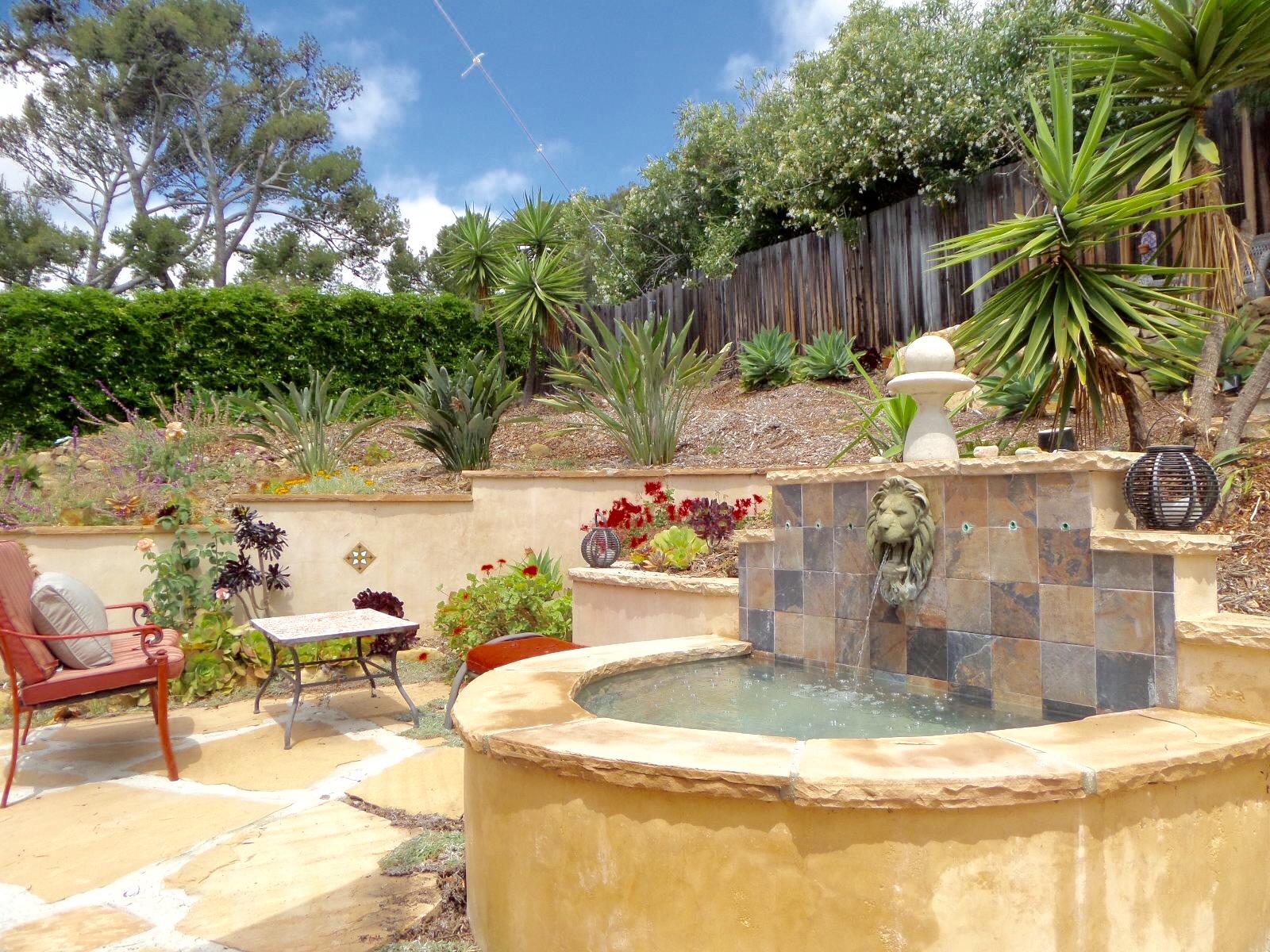 3918 Foothill Road Santa Barbara, CA 93110 - Photo 18 of 21 Fountain Courtyard