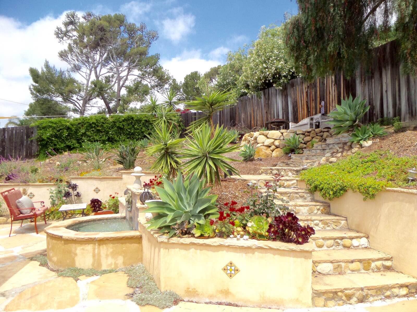3918 Foothill Road Santa Barbara, CA 93110 - Photo 3 of 21 Terraced Courtyard