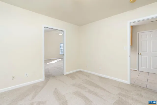 an empty room with a natural light