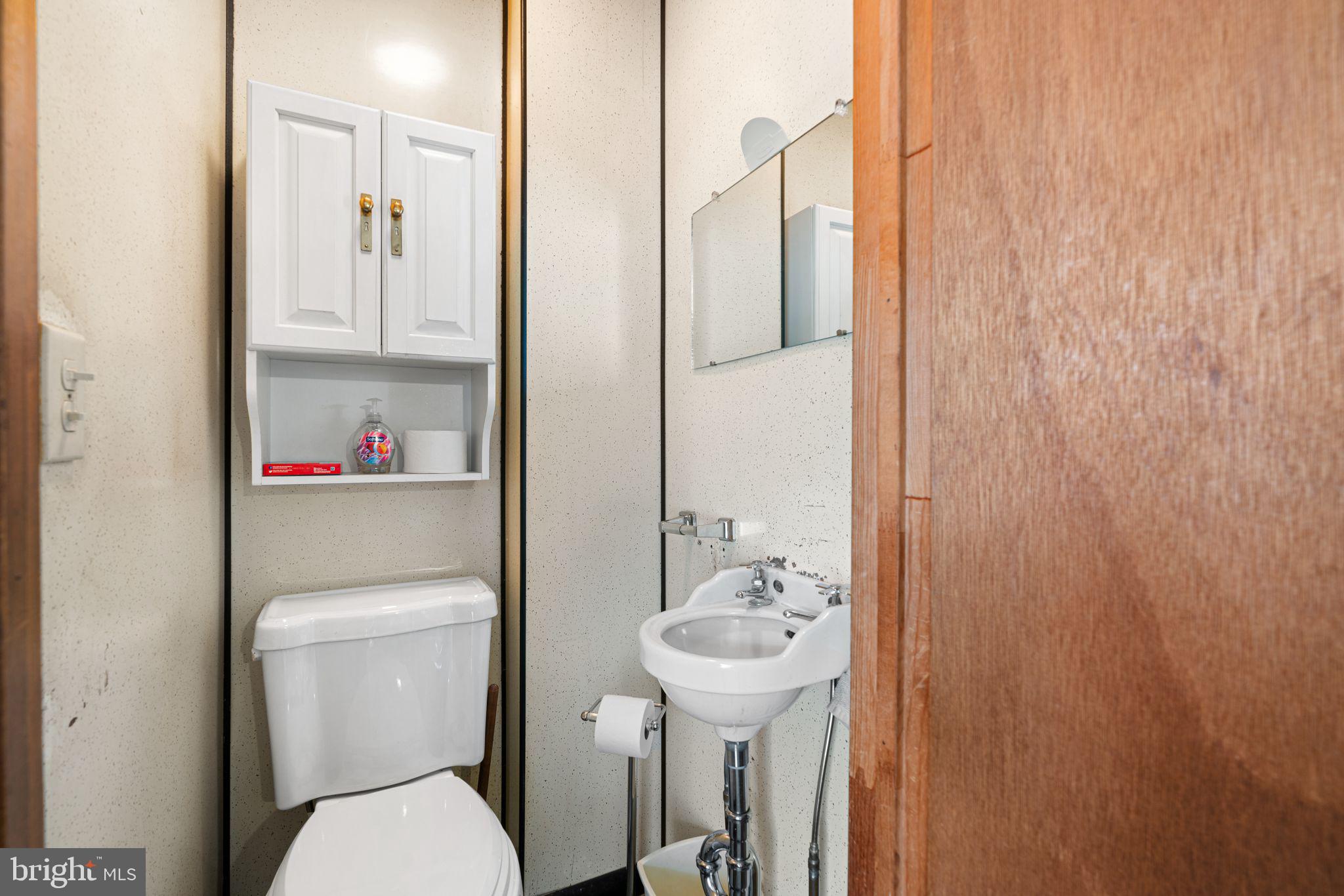 122 West Cottage Avenue Haddonfield, NJ 08033 - Photo 12 of 23 a bathroom with a sink a toilet and shower curtain