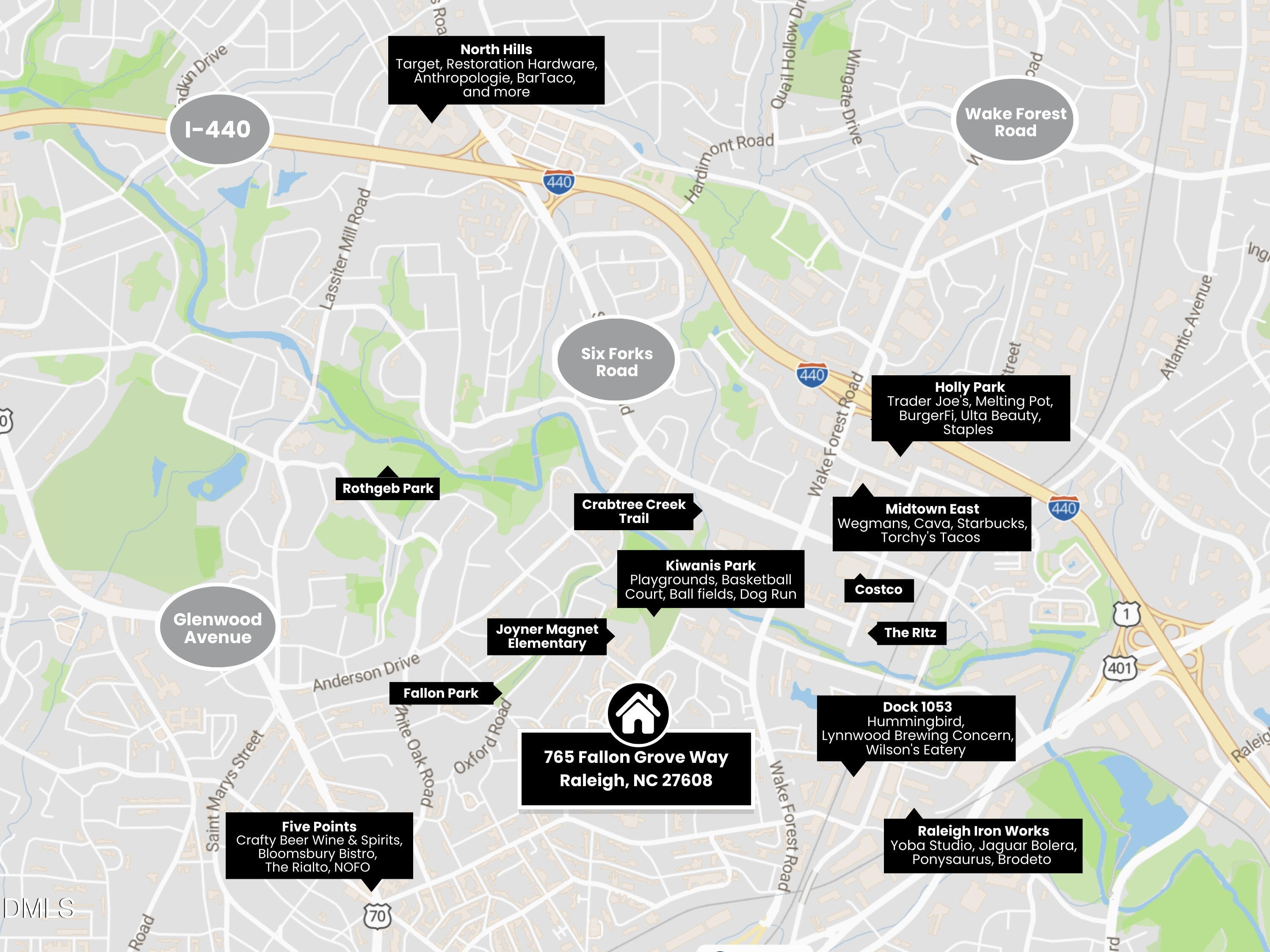 765 Fallon Grove Way Raleigh, NC 27608 - Photo 38 of 43 a kitchen with a stove and a white refrigerator