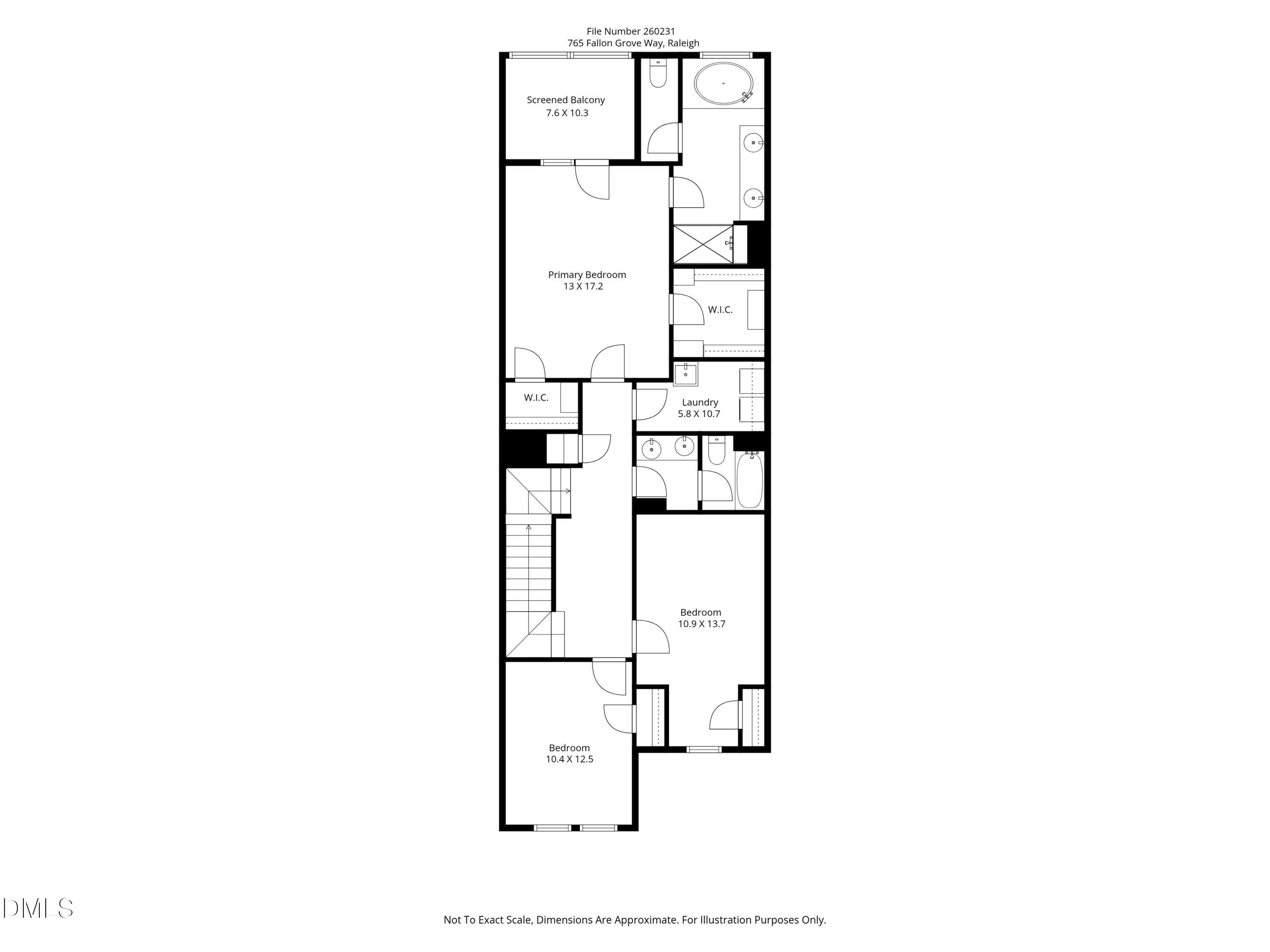 765 Fallon Grove Way Raleigh, NC 27608 - Photo 41 of 43 a picture of a floor plan