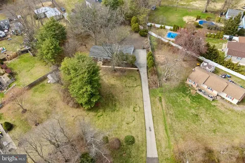 a bathroom with a small yard