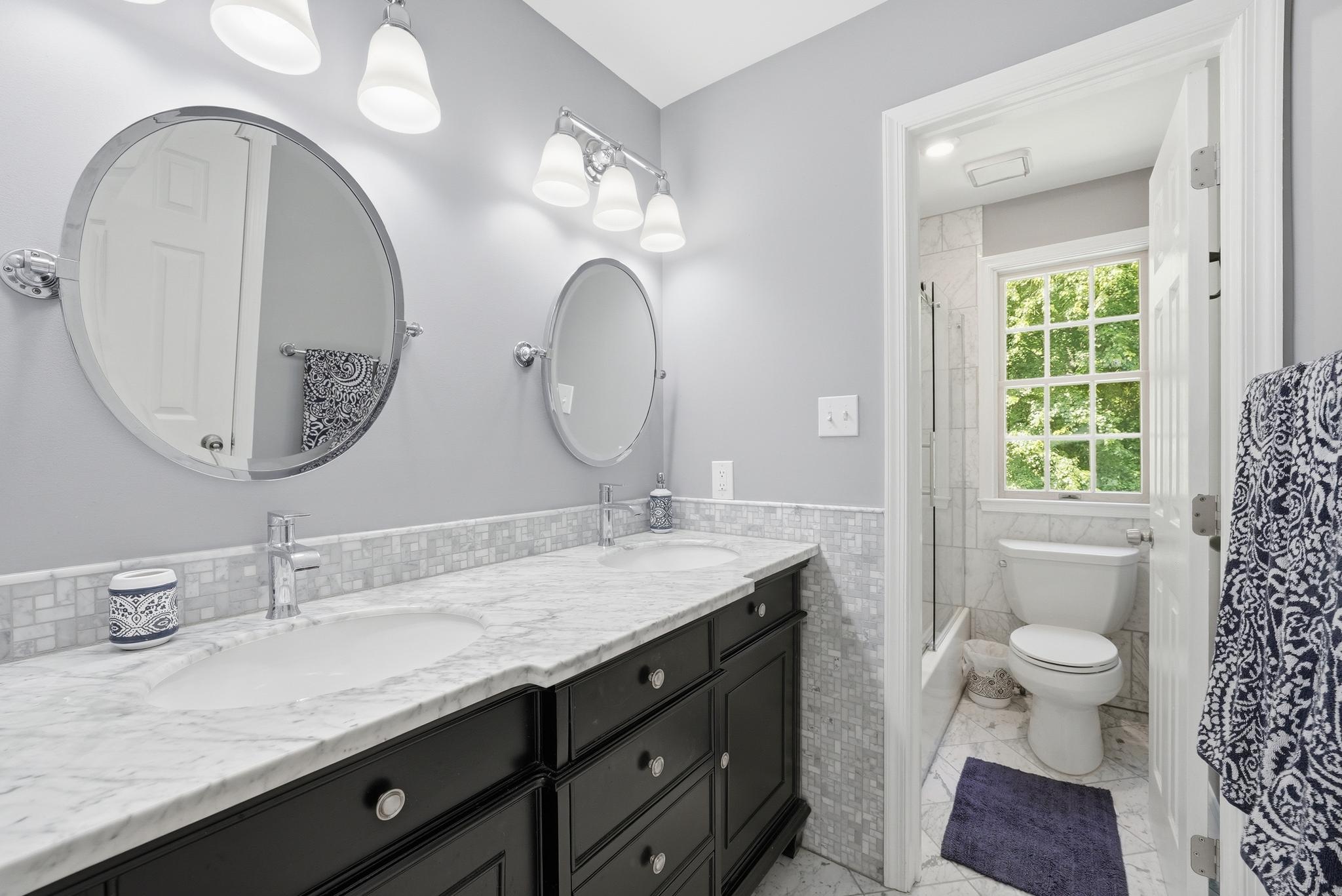 15802 Radwick Lane Silver Spring, MD 20906 - Photo 26 of 53 Bath 2 Upper Level, Renovated 2020 Statuary Marble