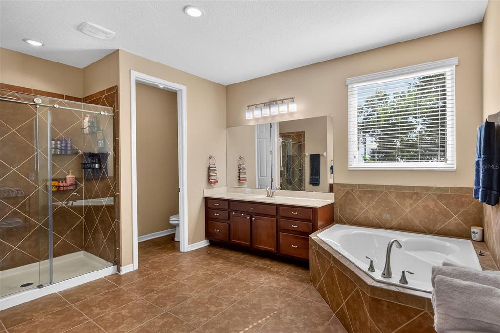 232 Magneta Loop Auburndale, FL 33823 - Photo 10 of 80 a bathroom with a tub sink and glass door shower