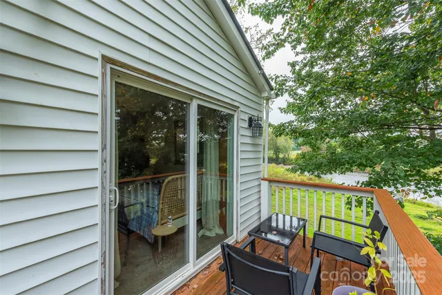a view of balcony with deck