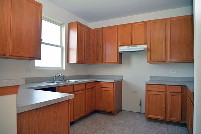 25148 Spring Street Manhattan, IL 60442 - Photo 6 of 15 a kitchen with stainless steel appliances granite countertop wooden cabinets a sink and a window