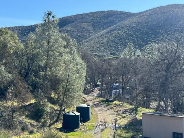a view of a lake in middle of the town