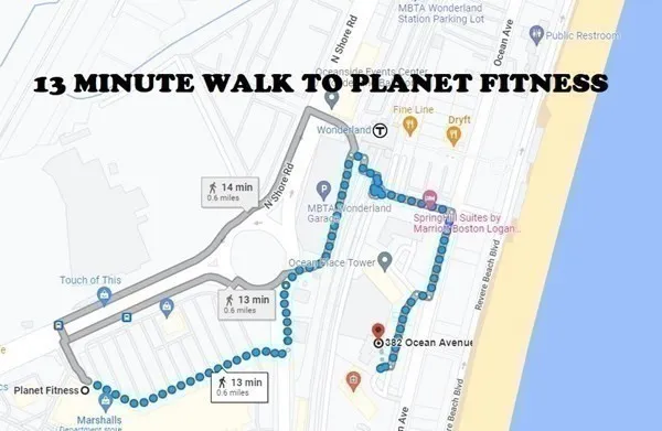 a store with outdoor seating area and blue painted walls