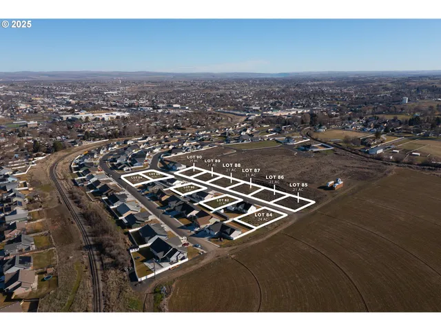 an aerial view of multiple house