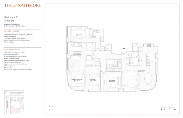 $4,820,000 | 400 East 84th Street, Unit 30C | Upper East Side