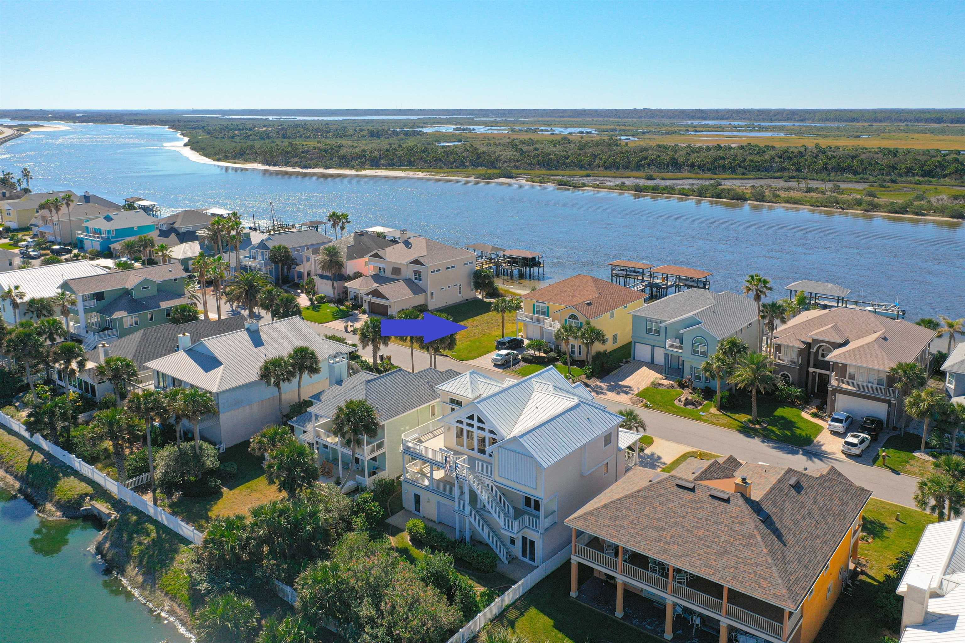 9241 July Lane St. Augustine, FL 32080 - Photo 5 of 18 an aerial view of a house with a ocean view