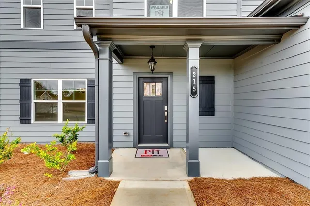 a view of a entryway door front of house