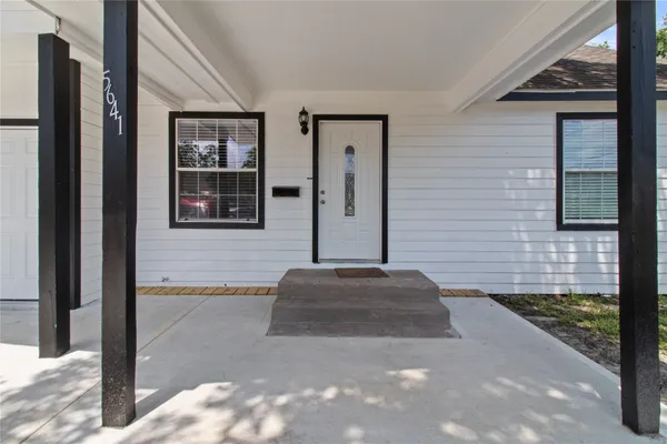 a view of front door of house