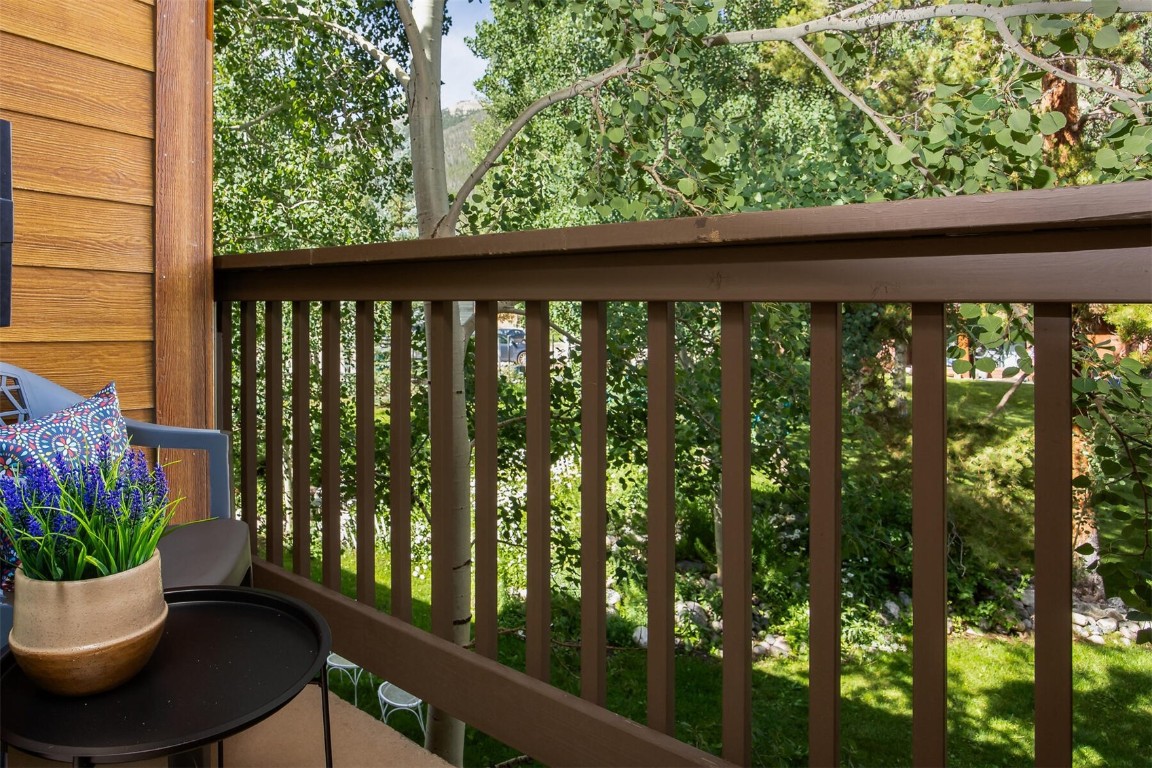 510 Pitkin Street, Unit C4 Frisco, CO 80443 - Photo 13 of 41 a view of a balcony with wooden floor
