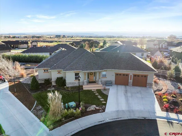 an aerial view of house with outdoor space