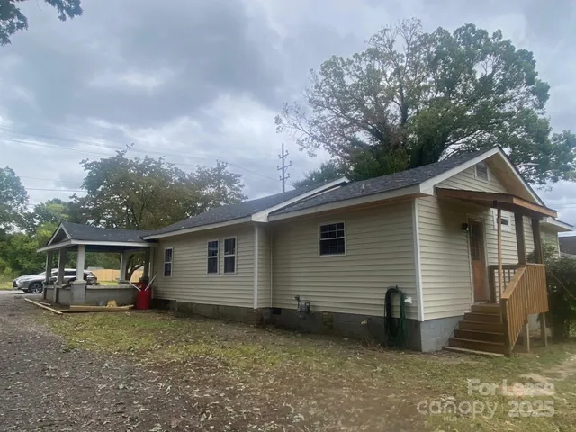a view of a house with a patio