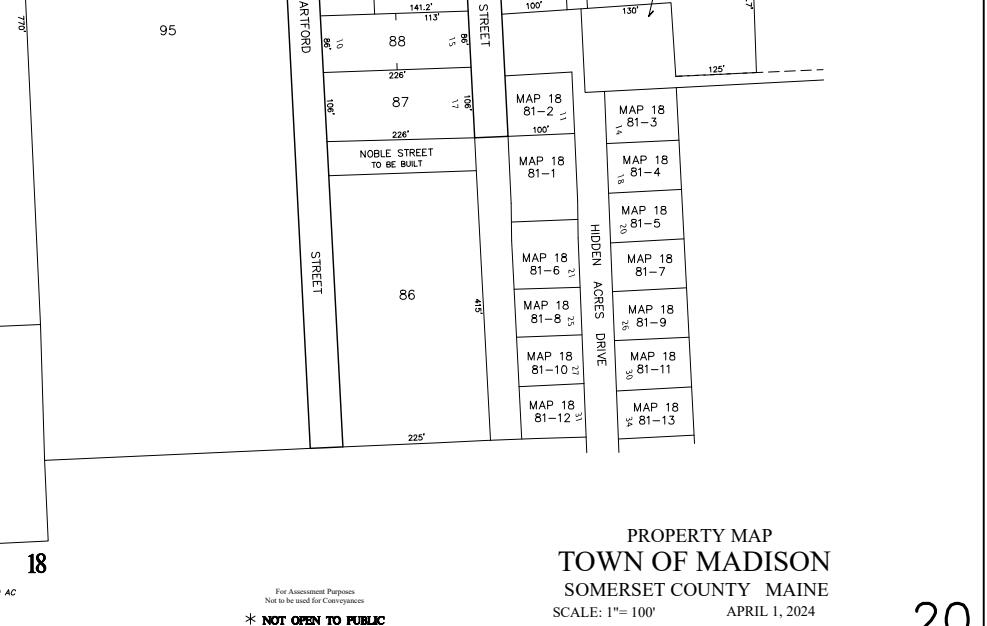 Lot 86 Maxim Street Madison, ME 04950 - Photo 2 of 2 tax map closeup