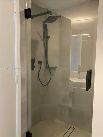 a bathroom that has a shower