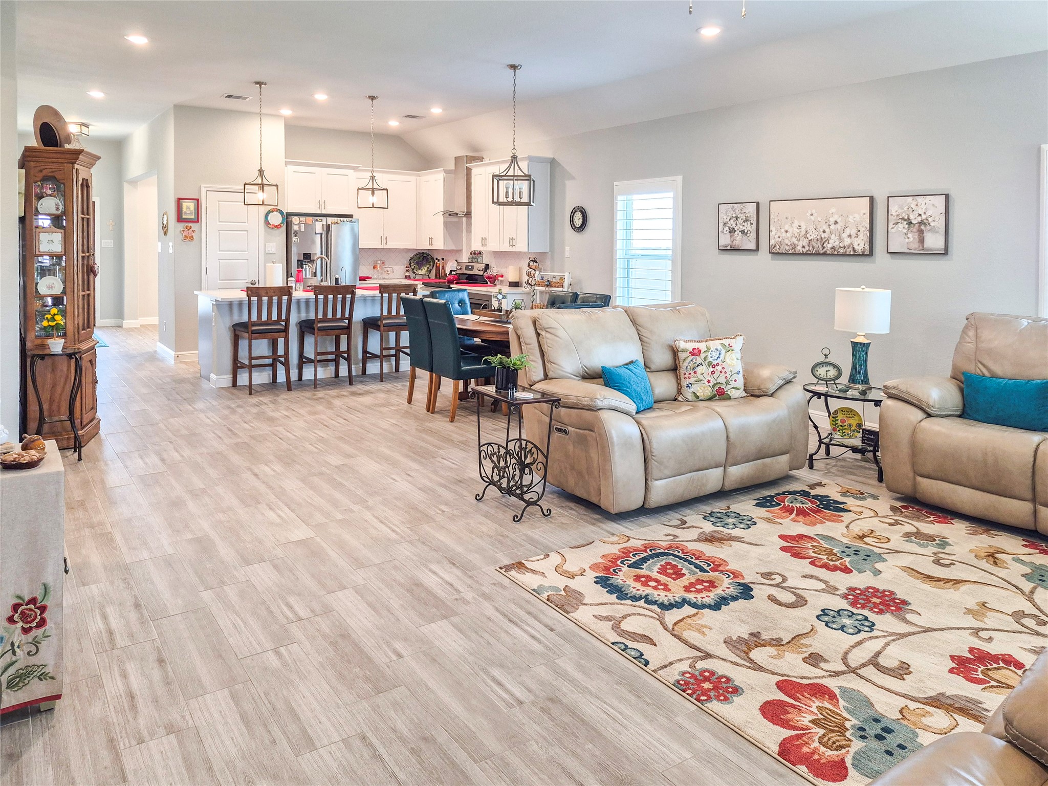 1325 Palomino Trail Angleton, TX 77515 - Photo 9 of 36 a living room with furniture and a view of kitchen
