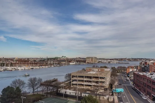 an aerial view of a city