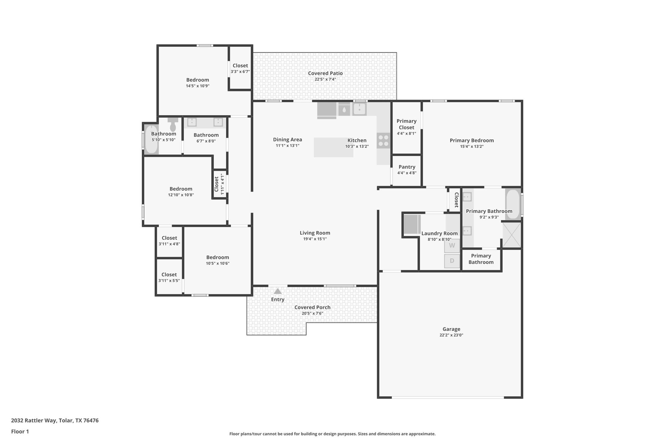 2032 Rattler Way Tolar, TX 76476 - Photo 9 of 49 a picture of floor plan