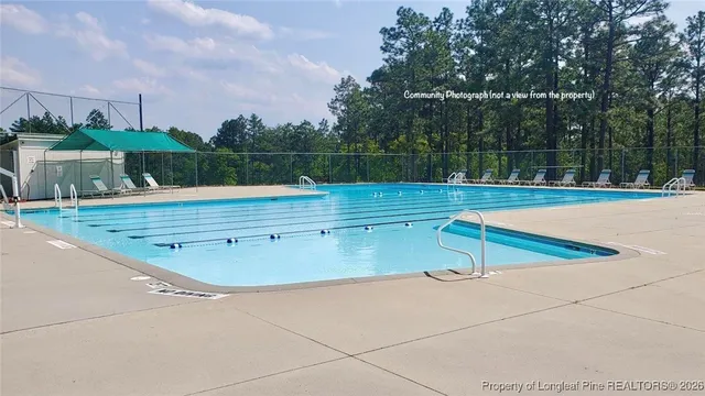 a view of a lake with a yard