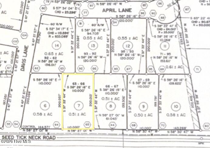 1603 Seed Tick Neck Road Pinetown, NC 27865 - Photo 2 of 2 Plat