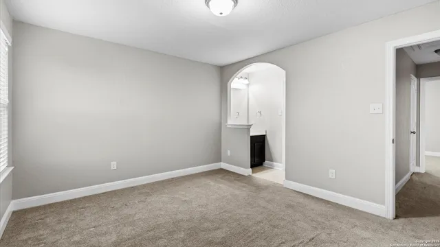 a view of an outdoor space and swimming pool