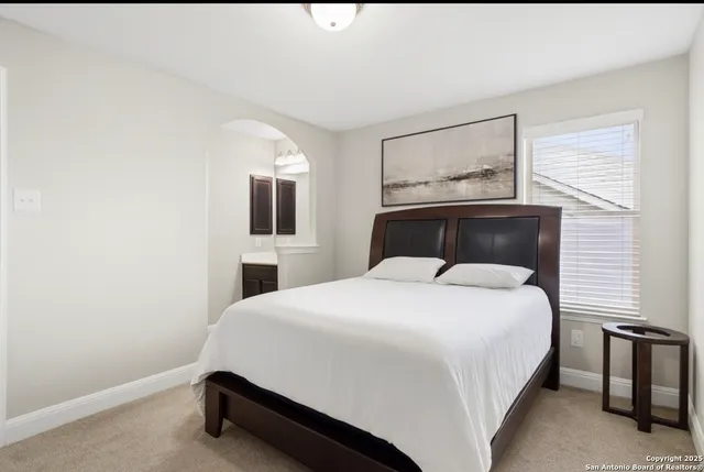 a view of a yard with tree s