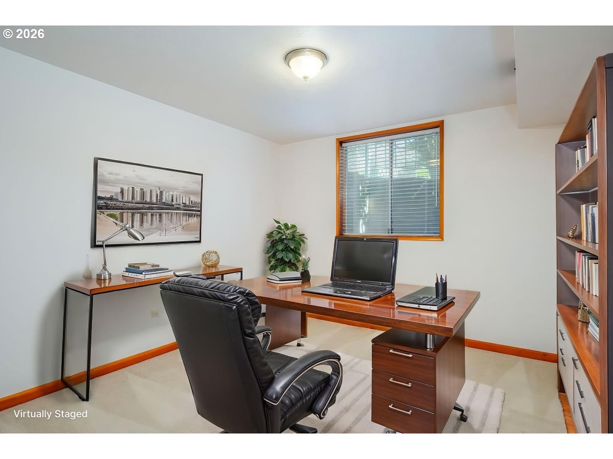 5815 Southwest Huddleson Street Portland, OR 97219 - Photo 19 of 35 a view of a workspace with furniture