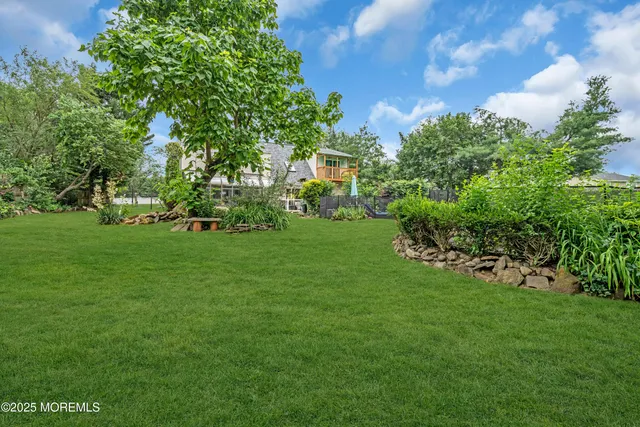 a view of a back yard of the house
