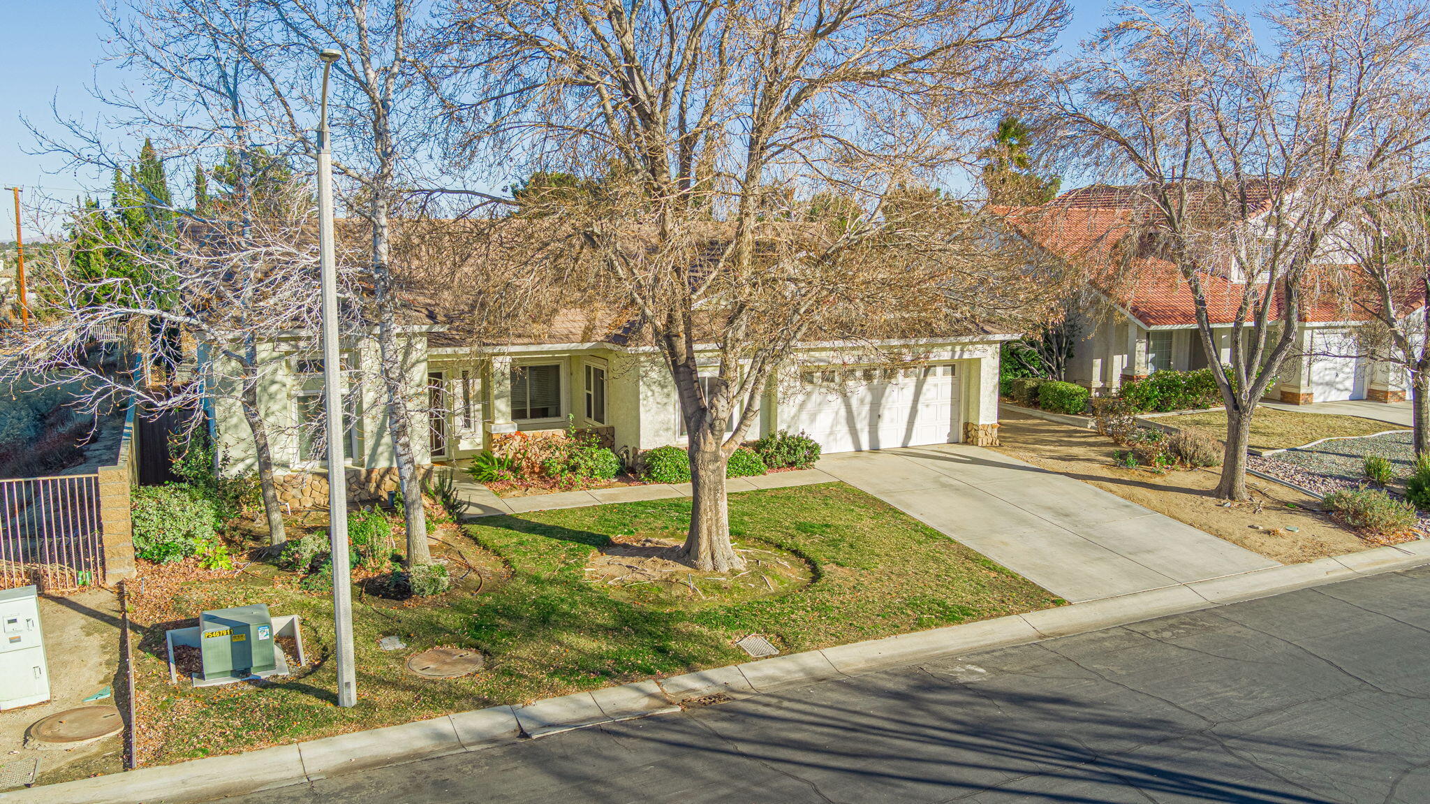 41002 Flagstone Street Palmdale, CA 93551 - Photo 35 of 57 a view of a house with backyard and tree