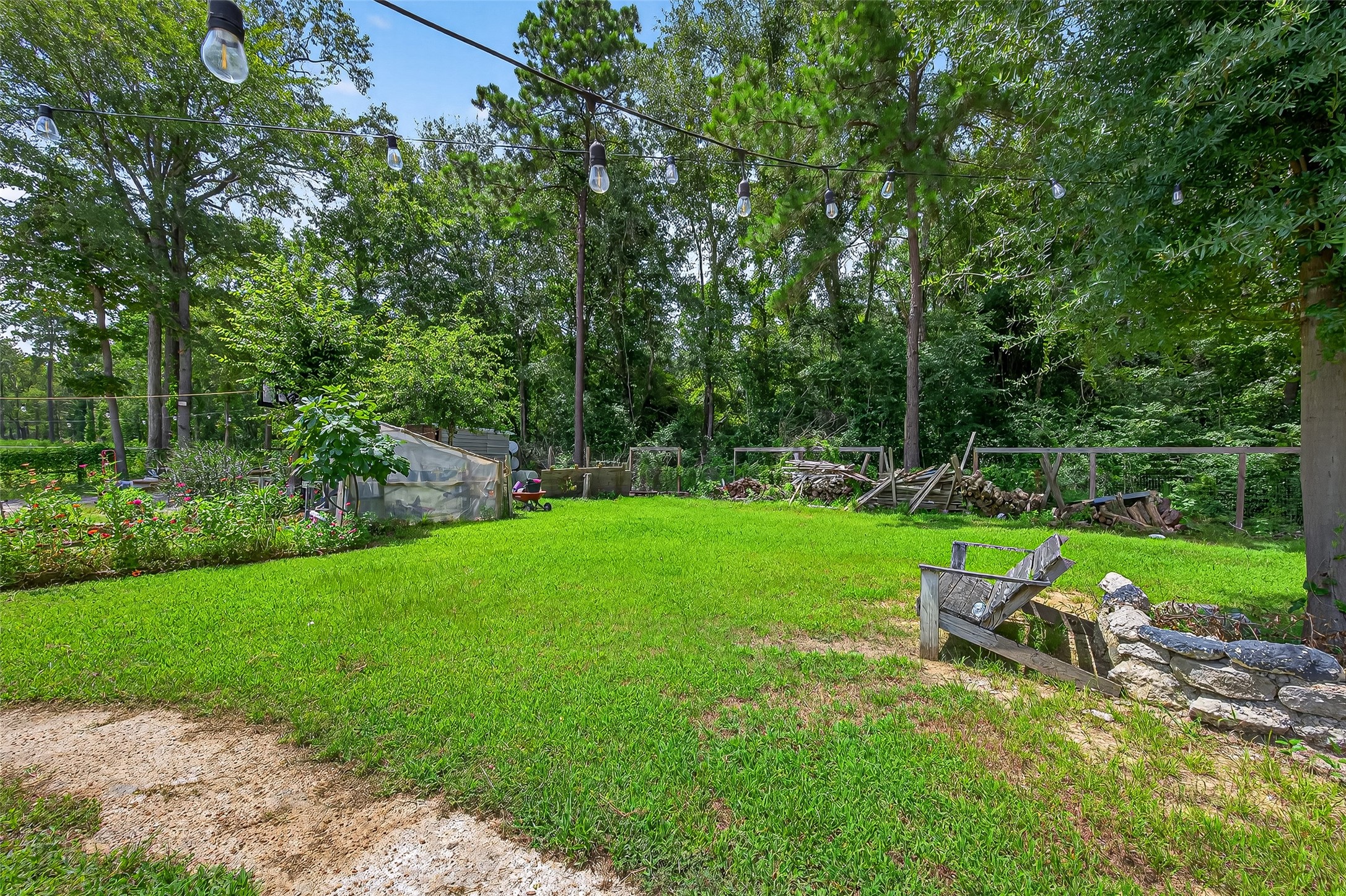 12514 County Road 3740 Cleveland, TX 77327 - Photo 24 of 31 a view of backyard with seating area and green space