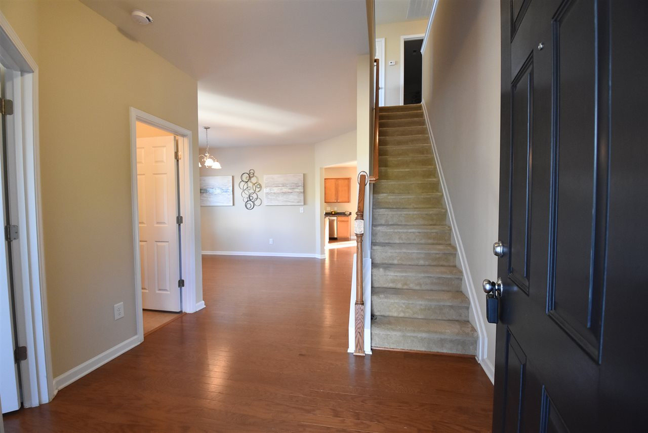 4201 Kellett Lane Raleigh, NC 27616 - Photo 3 of 30 View of the welcoming Foyer. Home features hardwood floors & 9’ smooth ceilings main level, built-in Ethernet & transferrable structural warranty. Foyer