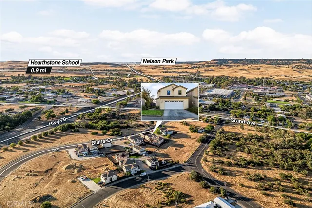 an aerial view of multiple house