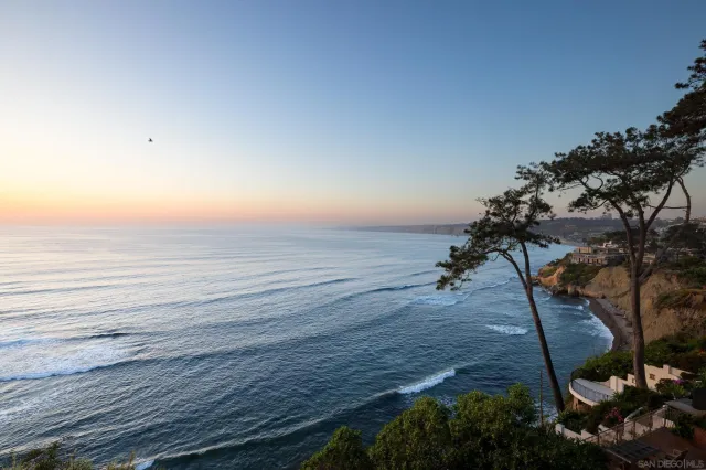 a view of an ocean beach