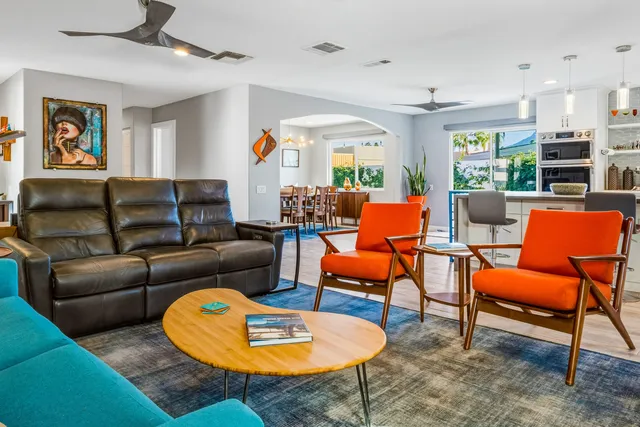 a room with furniture and a chair