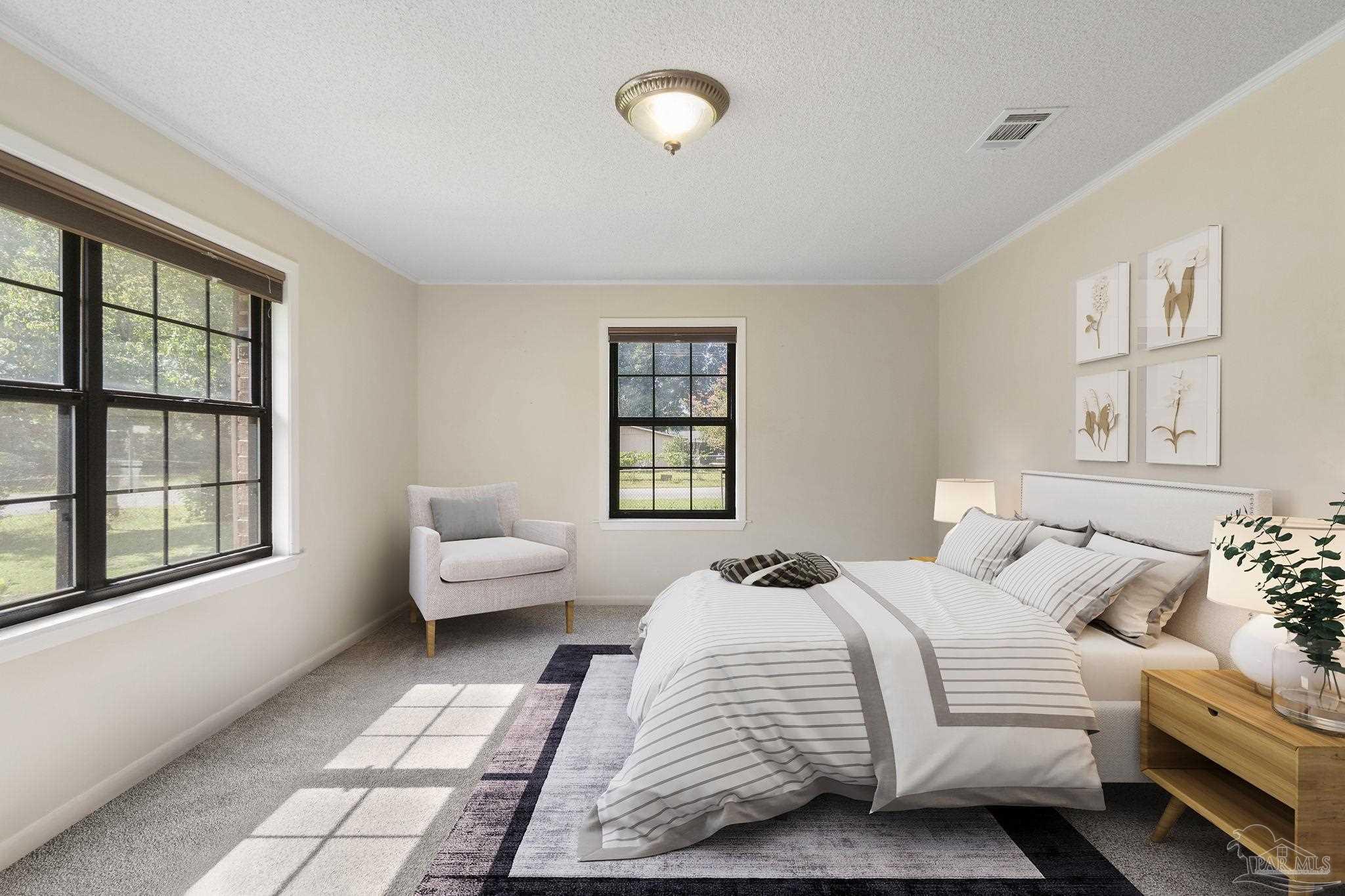 4285 7th Avenue Pace, FL 32571 - Photo 25 of 59 a bedroom with a bed and a large window