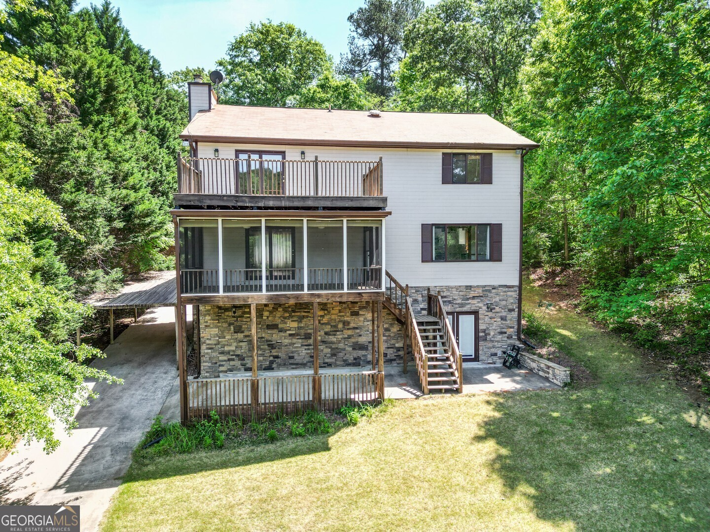 a view of house with outdoor space and porch
