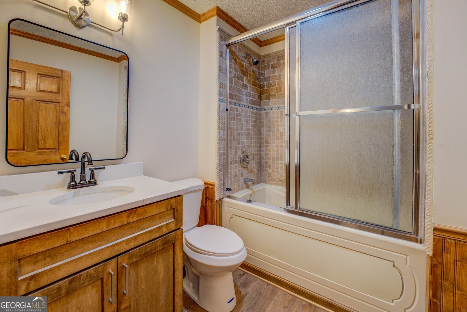 71 Canvasback Court Monticello, GA 31064 - Photo 57 of 78 a bathroom with a granite countertop sink toilet and shower