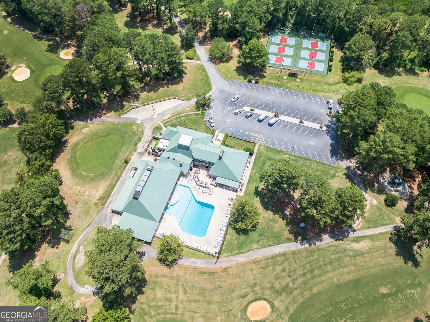 71 Canvasback Court Monticello, GA 31064 - Photo 70 of 78 an aerial view of a house with a yard and lake view