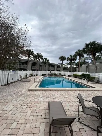 a view of a black gate